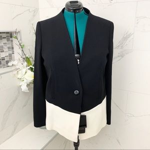 NWT Escada Blazer Jacket wool black & white  42 (L) NWT